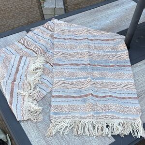 Striped Fringe made in France scarf